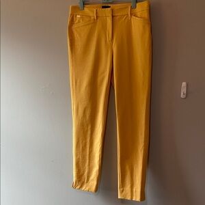 White House Black Market Yellow Ankle Pants Size 6Long